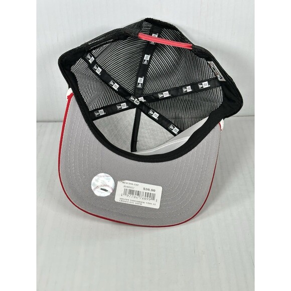 New Era Atlanta Braves Throwback Golfer Trucker Adjustable Snapback Hat Cap OSFM - Picture 5 of 5